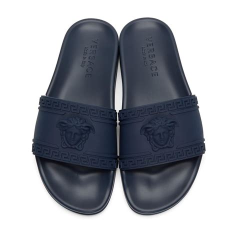 versace flip flops blue|versace mule clog for men.